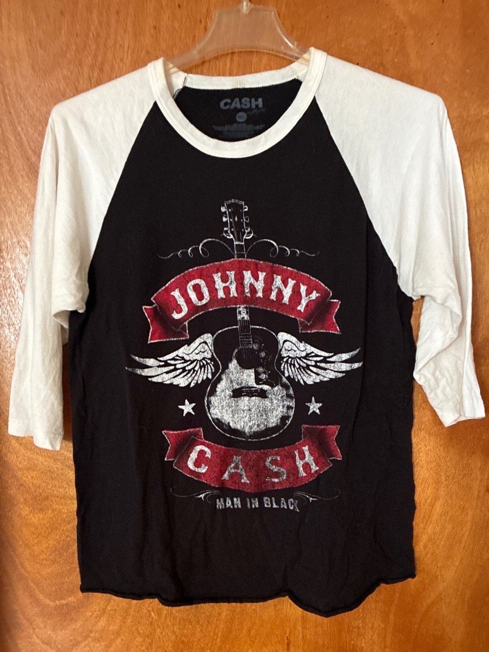 Johnny Cash Man In Black 3/4 Sleeve Baseball T Shirt